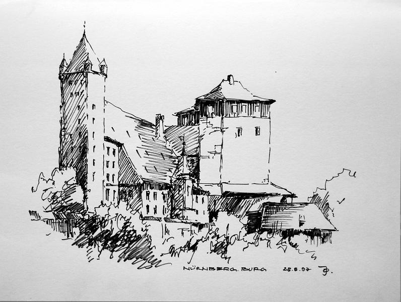 Nürnberg, Burg - 35 x 27 cm, Filzschreiber.jpg